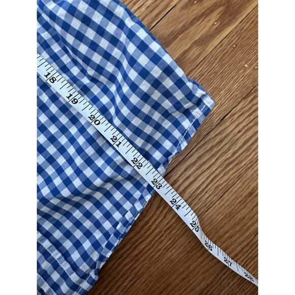 Tommy Hilfiger Youth Boys Blue Checkered Dress Shirt Size Med 12/14 100% Cotton - Picture 8 of 8